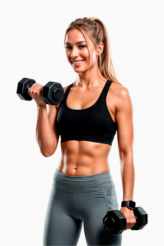 Women's Black Racerback Sports Bra - High Support